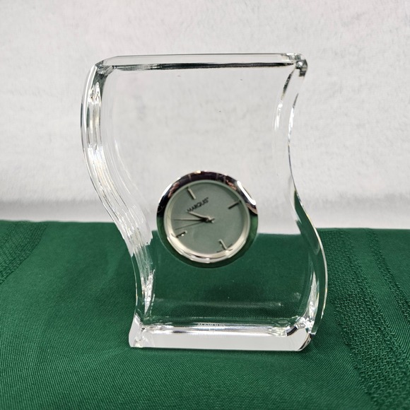 Marquis Crystal Desk Clock Modern Wave Home Office Decor (just need‎ battery) - Picture 7 of 8